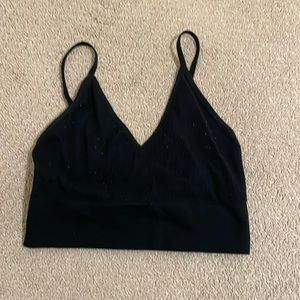 V-neck summer crop size S